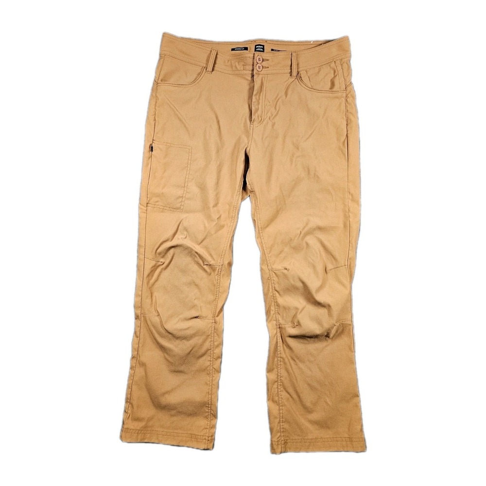 prAna Halle‎ Straight Pant Womens 16 Short Brown Stretch Hiking Outdoor Nylon